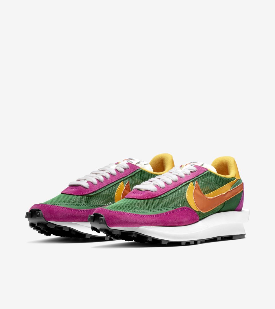 nike pink green shoes