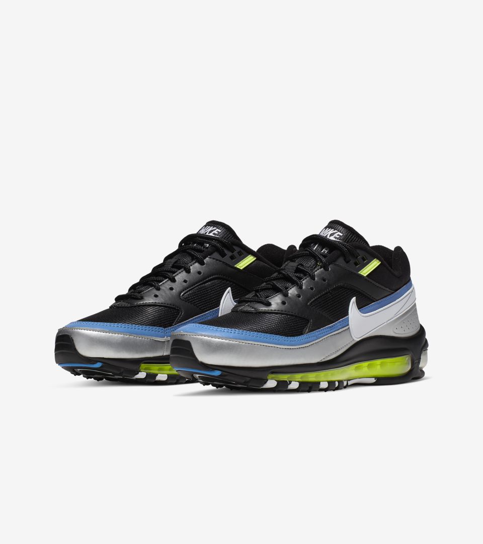 nike air max black silver