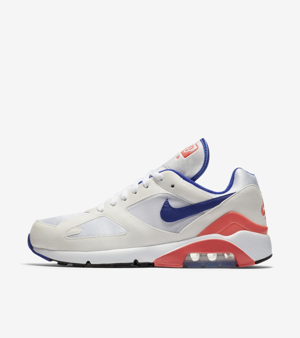 Air Max 180 'White & Ultramarine & Solar Red' Release Date. Nike SNKRS
