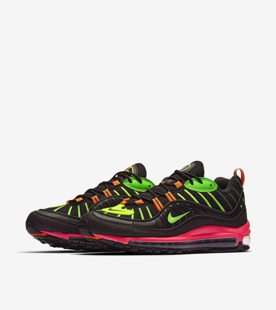 NIKE公式】エア マックス 98 'Black and Racer Pink and Volt and ...