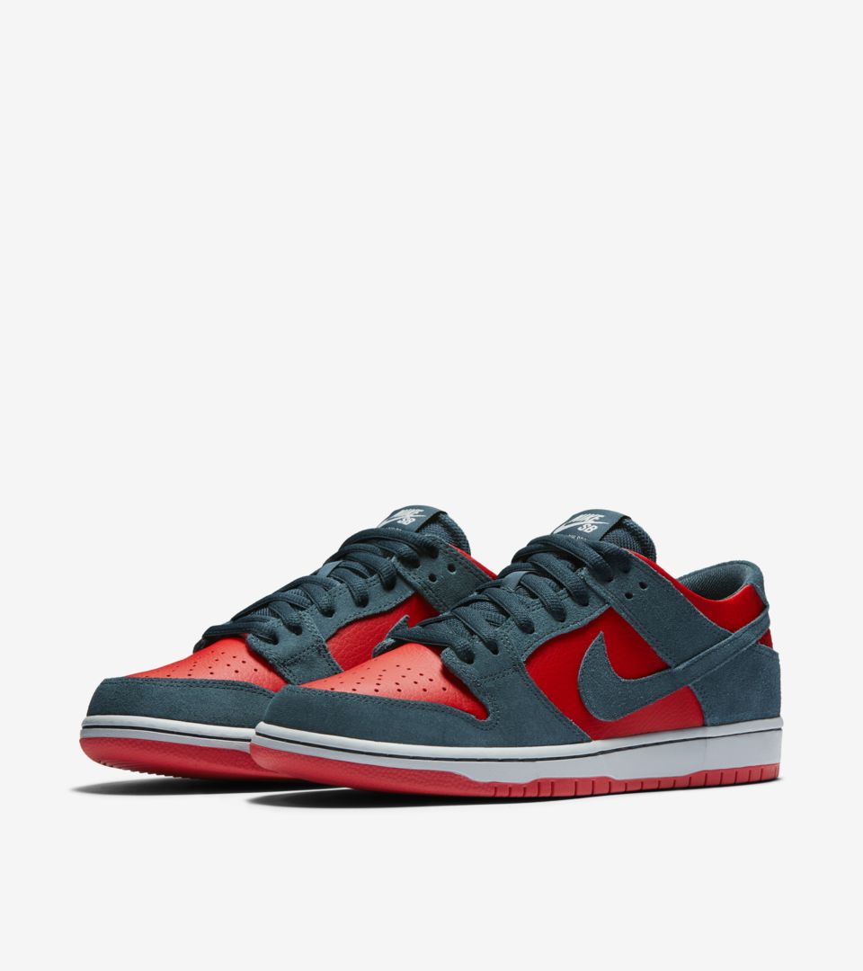 nike low dunks pro white with red