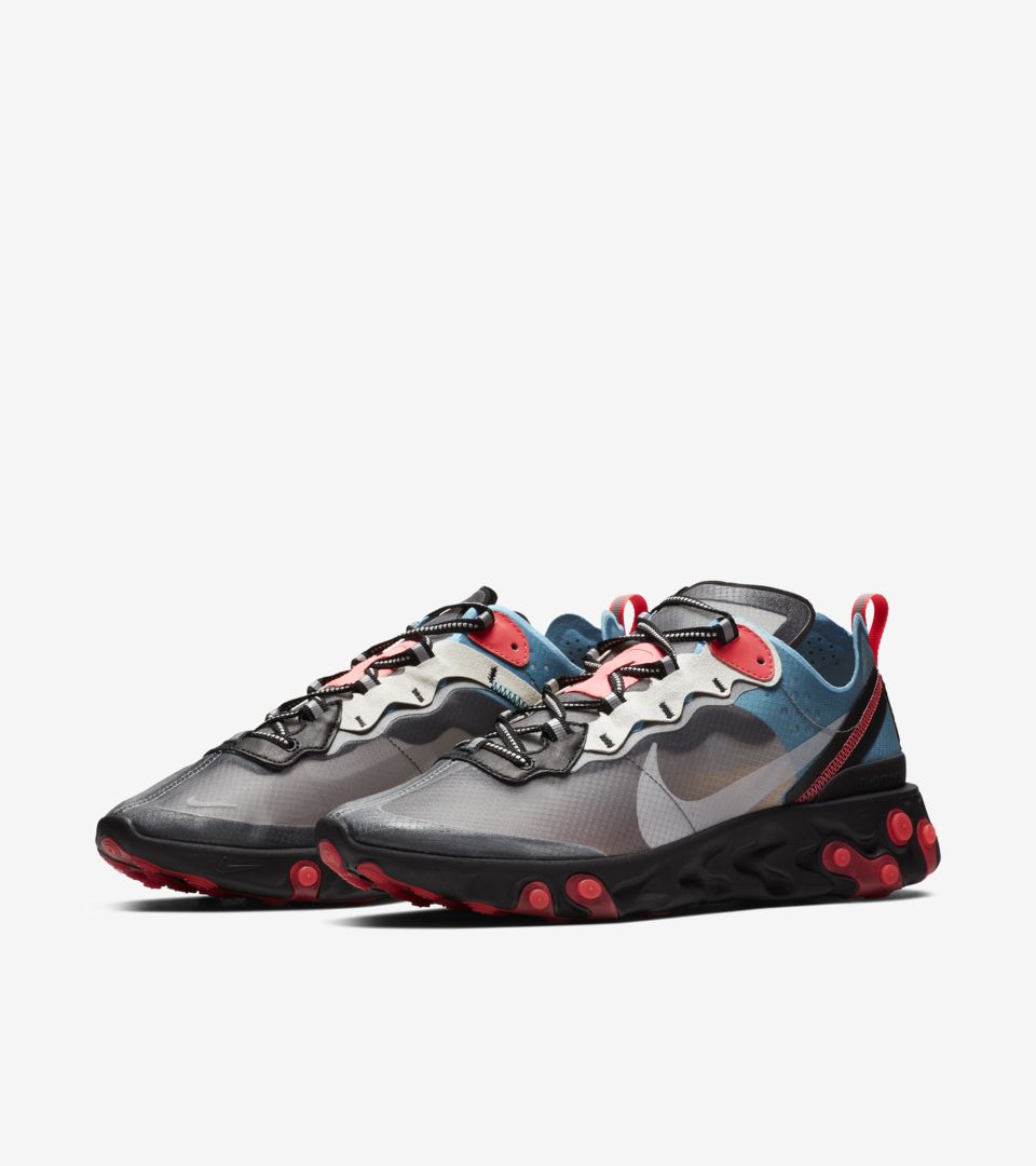 nike react 87 blue chill solar red