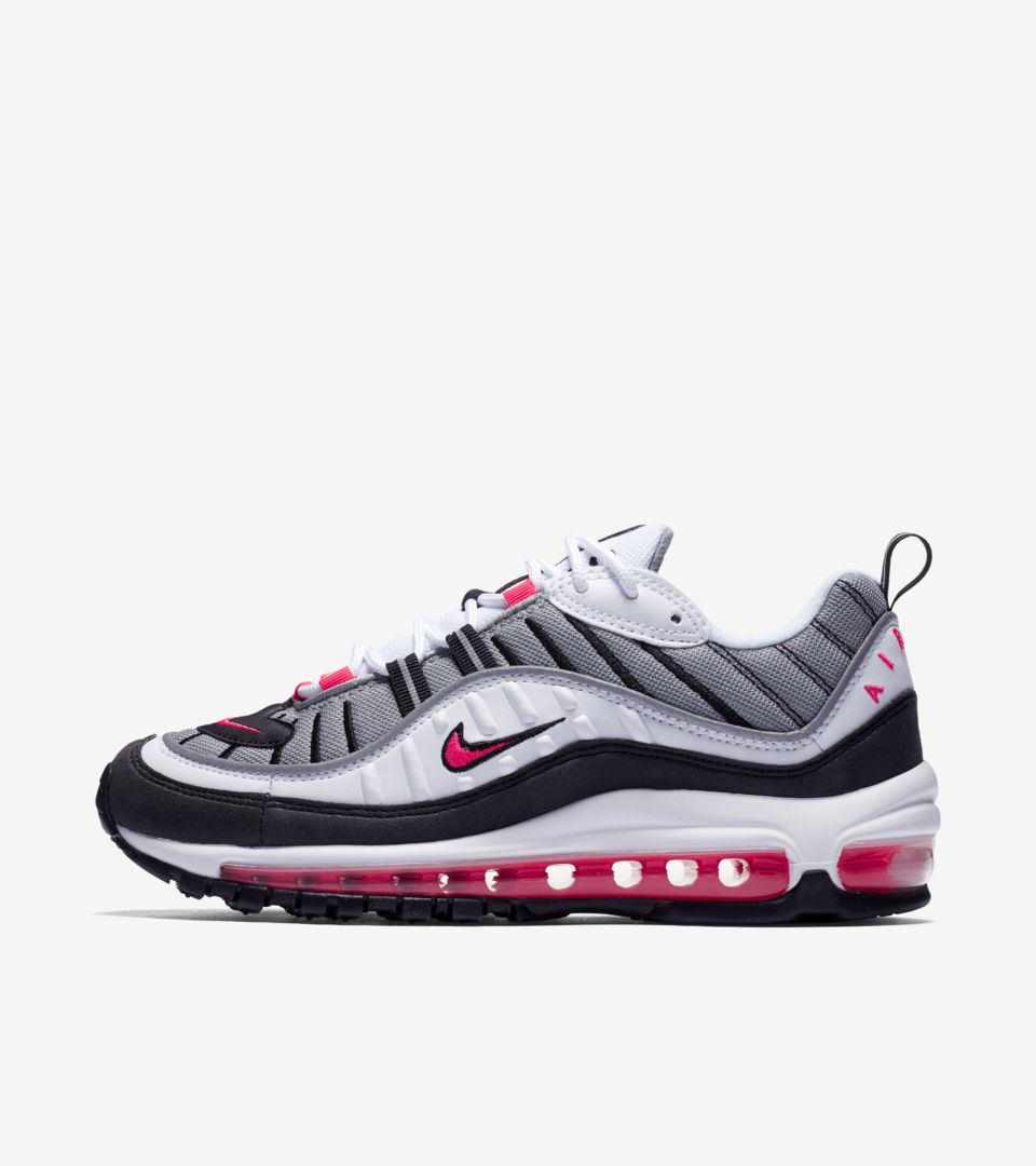 Nike Air Max 98 White Solar Red Reflect Silver fur Damen Erscheinungsdatum. Nike SNKRS