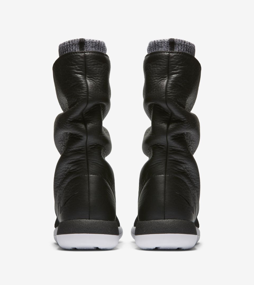 Women's Nike Roshe Two Flyknit Hi Sneakerboot 'Black White'. Release Date. Nike SNKRS