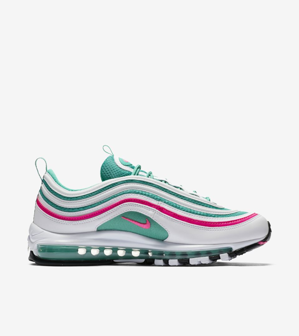 lime green and pink air max 97