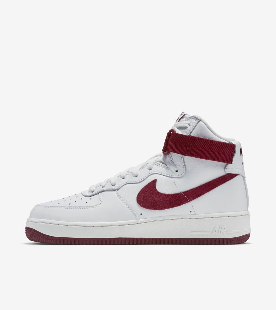 nike air force 1 white and red