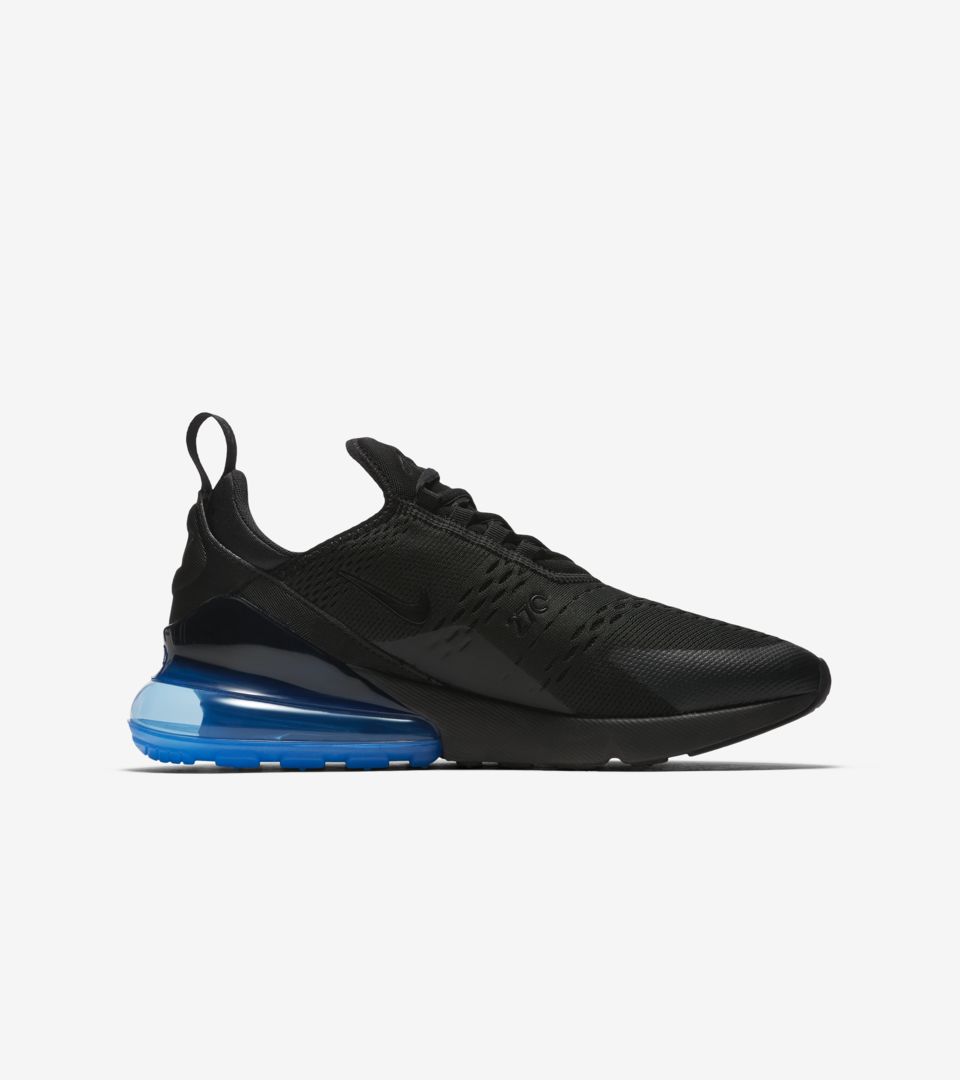 air max 270 black with blue bubble