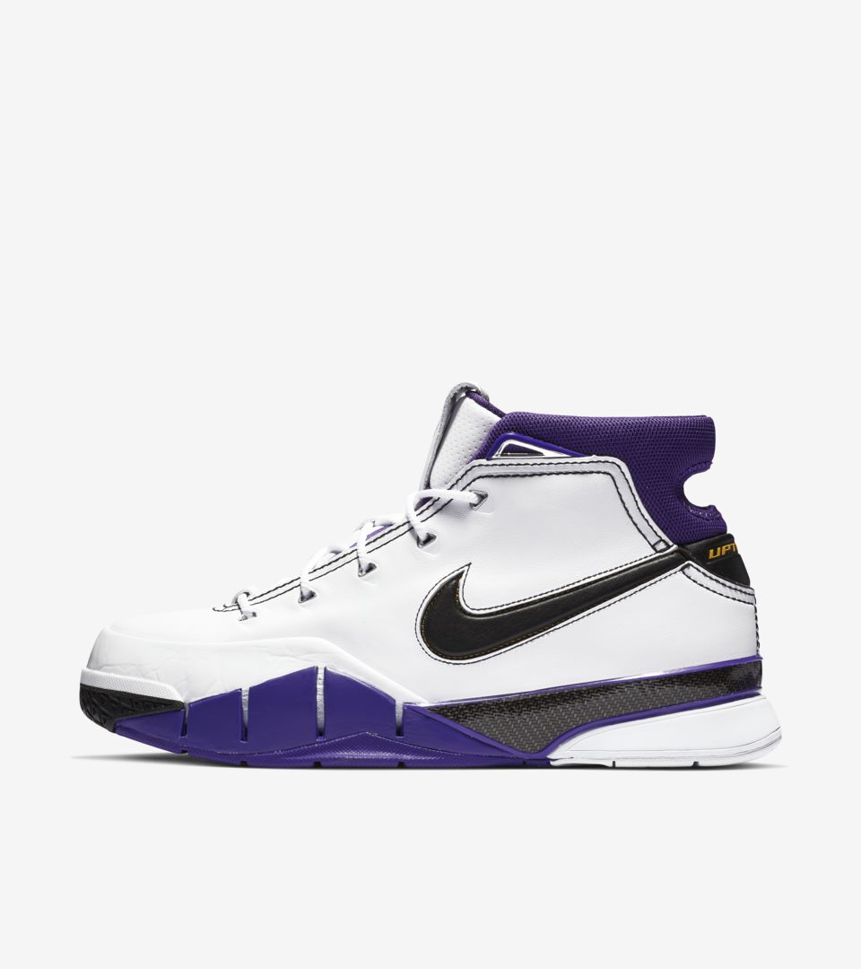 Nike Zoom Kobe 1 Protro 'White & Varsity Purple & Black' Release 