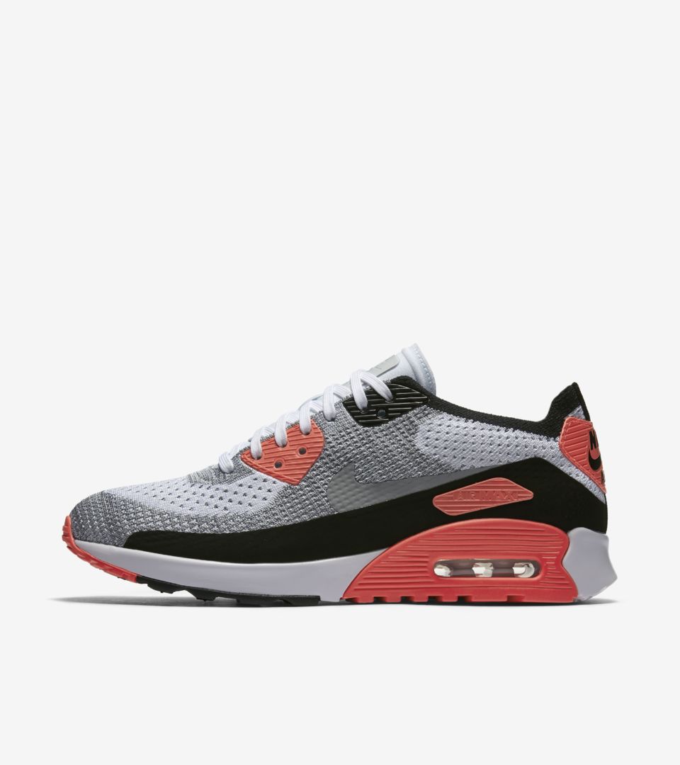 pistol Previous wound Women's Nike Air Max 90 Ultra 2.0 Flyknit 'White & Bright Crimson'. Nike  SNKRS
