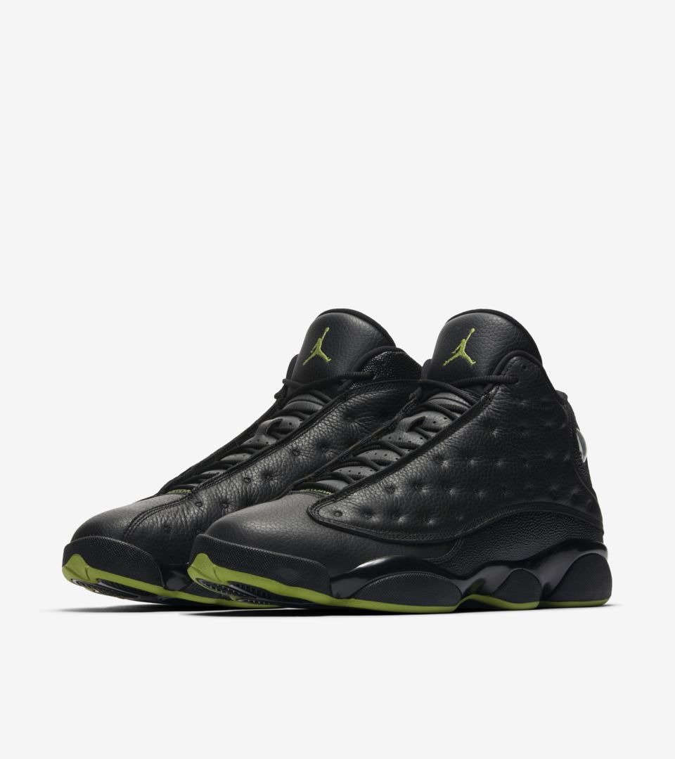 البابونج Air Jordan 13 'Black & Altitude Green' Release Date. Nike SNKRS البابونج