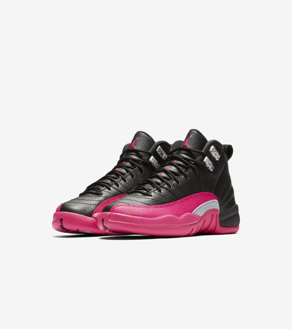 black and pink jordan 12s
