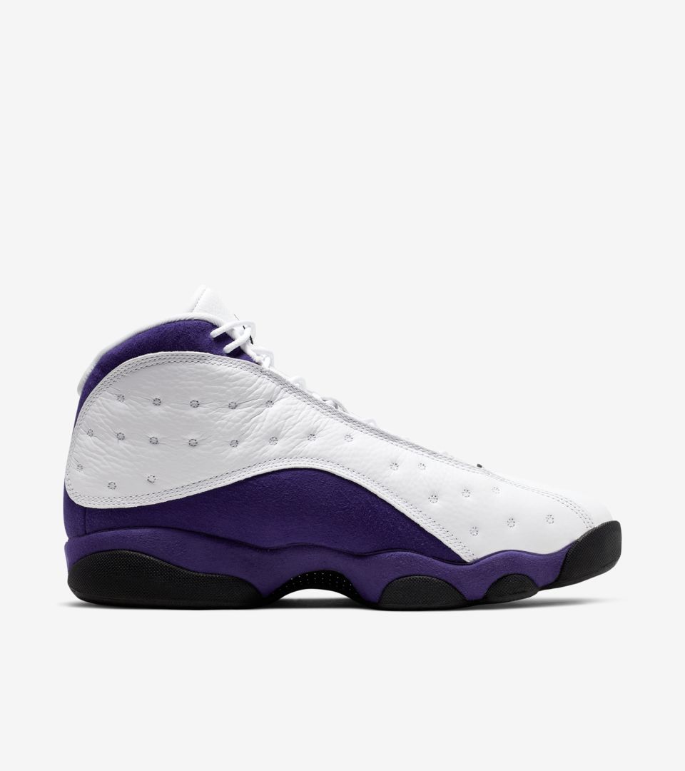 jordan 13 white court purple