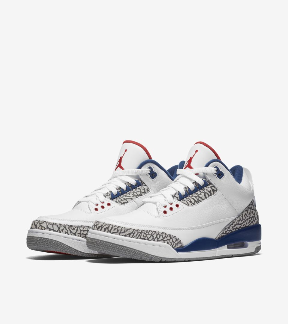 Air Jordan 3 Retro OG 'White & Cement Grey & Blue'