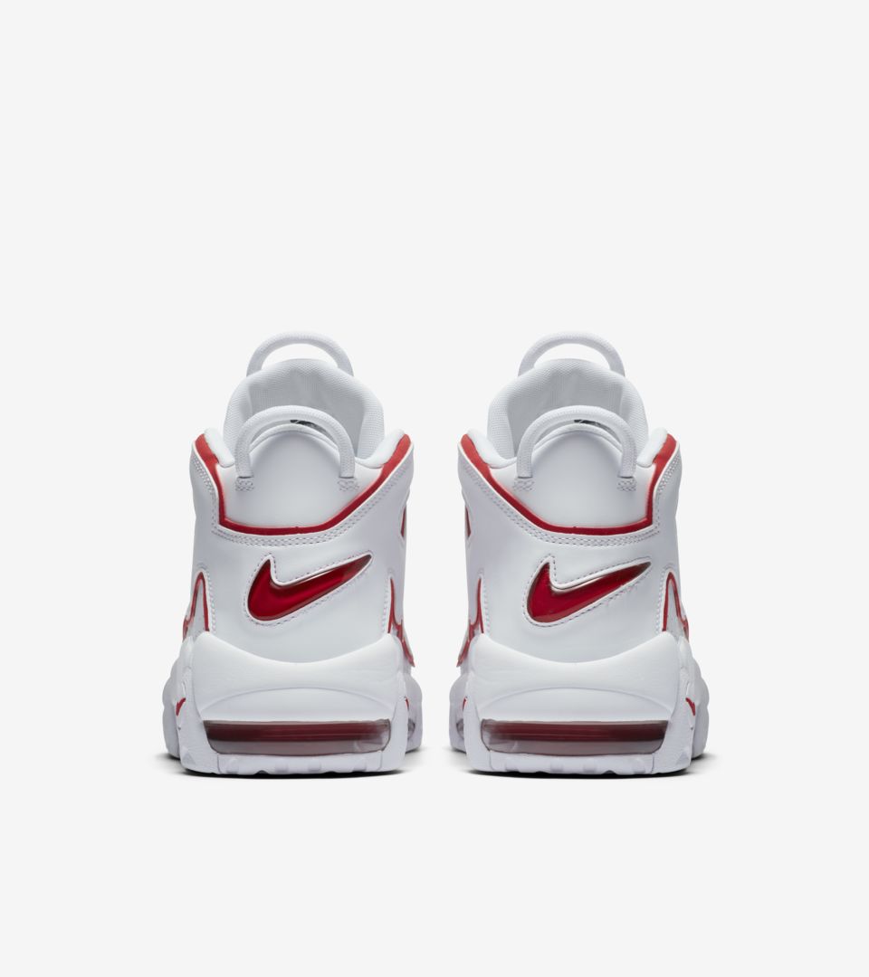 Nike more uptempo cheap white red