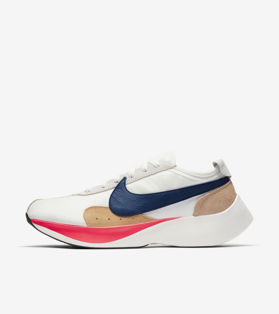 tongue Sparrow material Nike Moon Racer 'Sail & Solar Red & Gym Blue' Release Date. Nike SNKRS
