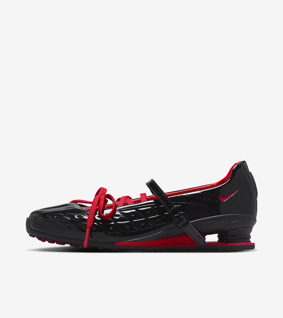 Women's Shox Z Calistra x LABELHOOD “Black and University Red”