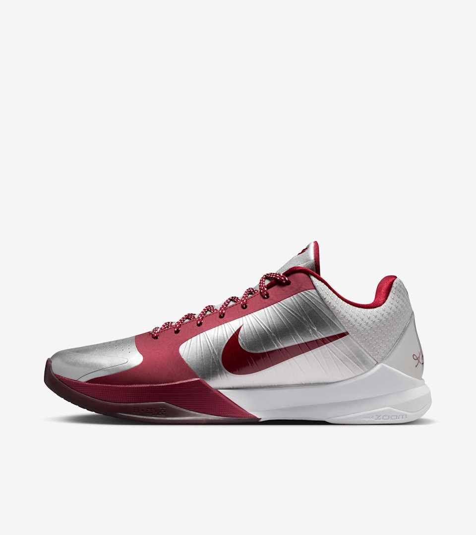 Kobe 5 Protro “Metallic Silver and Team Red”