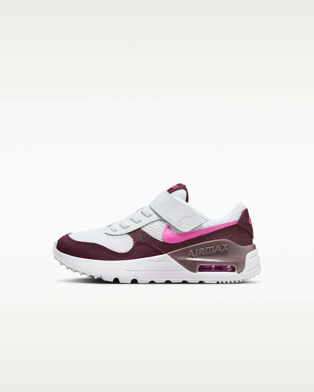 Nike Air Max SYSTM Little Kids' Shoes — White/Burgundy Crush/Violet Ore/Playful Pink