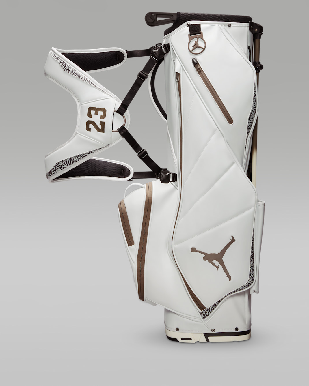 Jordan Fade Away Luxe 6-Way Golf Bag - Photon Dust/Light Smoke Grey/Olive Grey