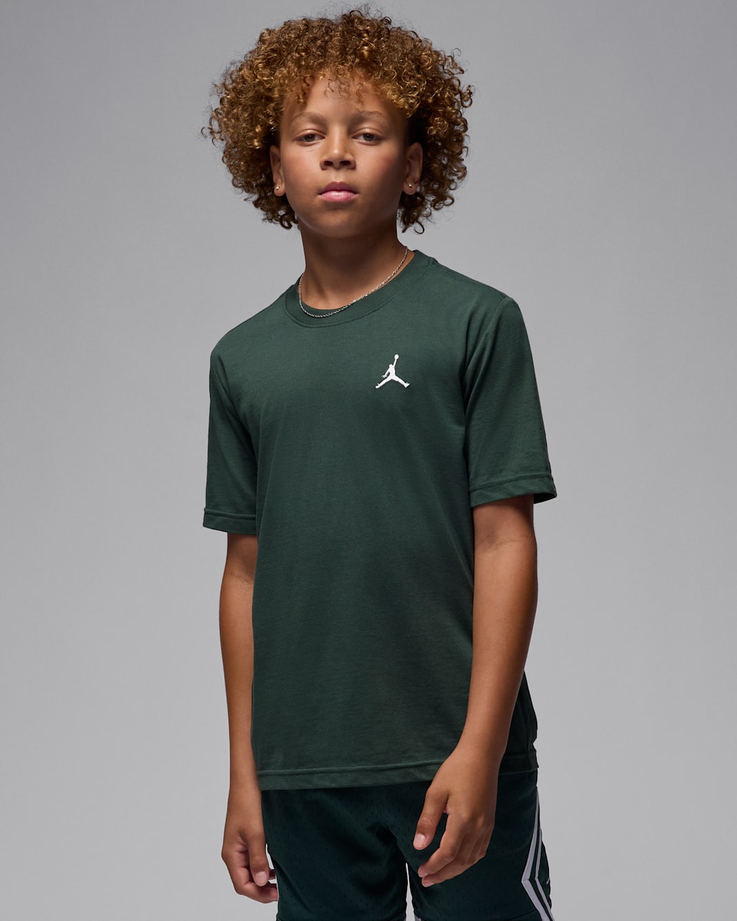 Jordan Big Kids' Jumpman Air Embroidered T-Shirt - Midnight Green