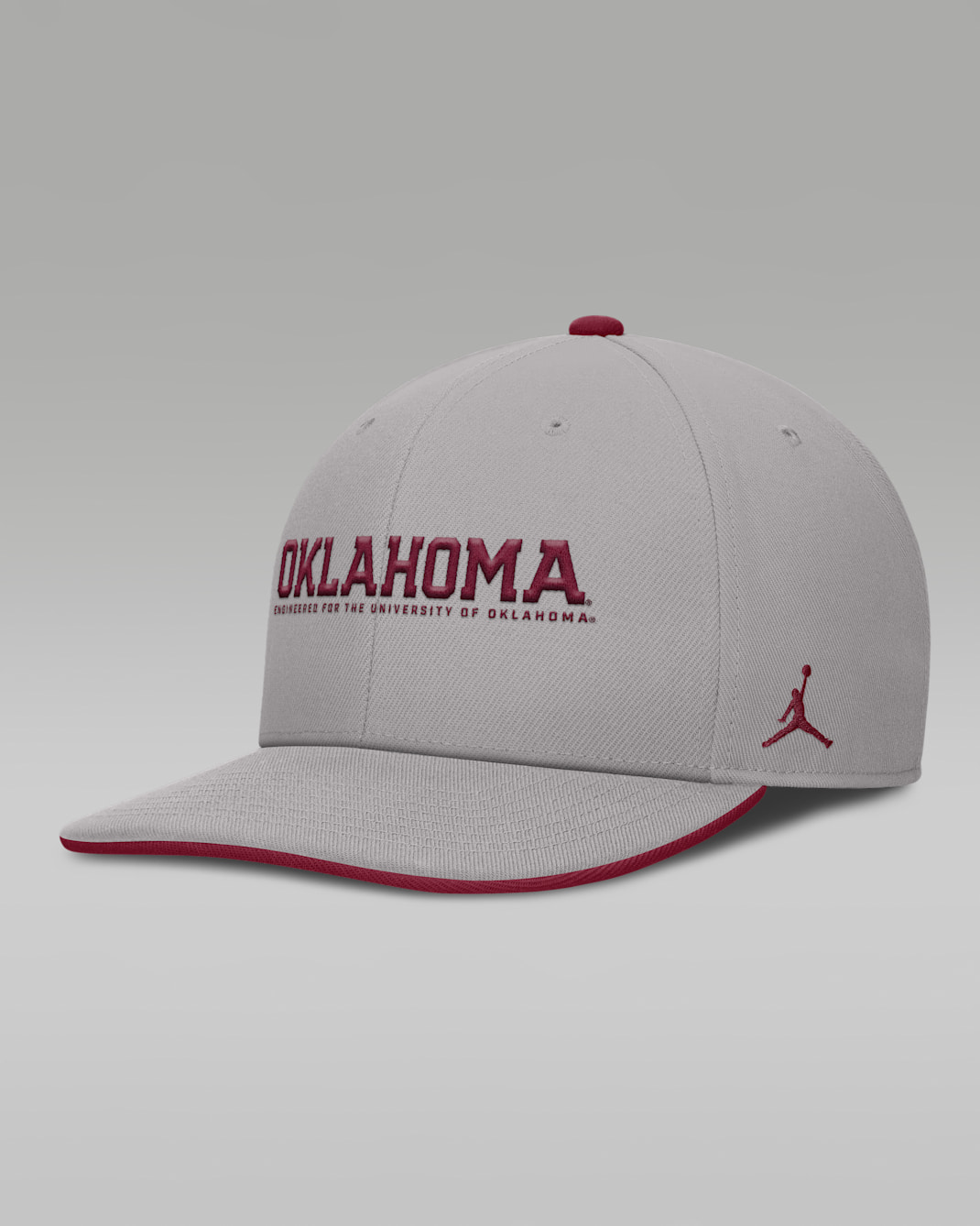 Oklahoma On-Field Club Men's Jordan Brand Dri-FIT College Adjustable Hat - Grey