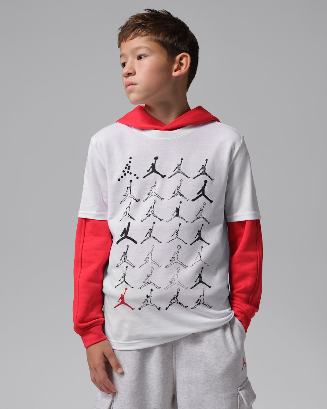 Jordan Older Kids' Sketches T-Shirt - White