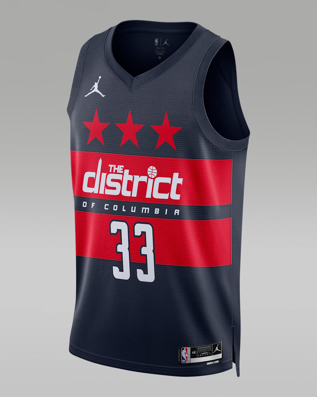 Jersey Jordan Dri-FIT de la NBA Swingman para hombre Kyle Kuzma Washington Wizards 2024/25 Statement Edition - Azul marino universitario