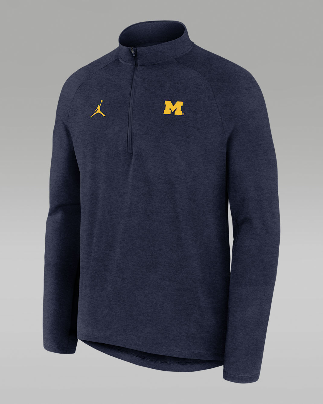 Michigan Stride Men's Jordan Brand Dri-FIT College 1/2-Zip Long-Sleeve Top - Navy