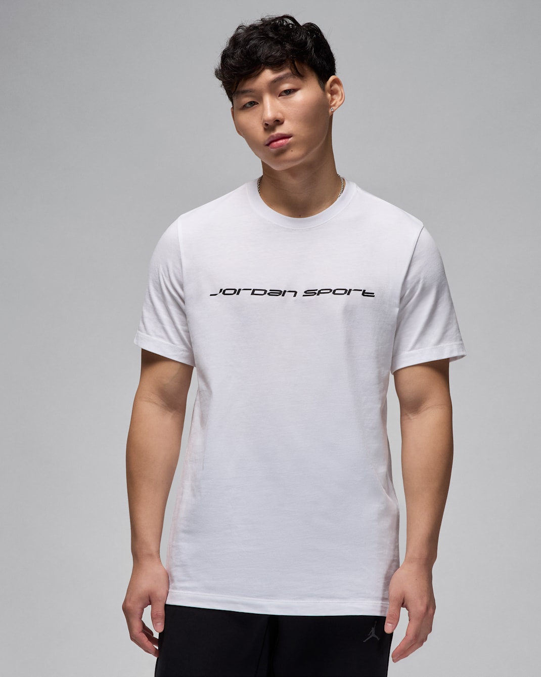 เสื้อยืด Dri-FIT ผู้ชาย Jordan Sport - ขาว/ดำ