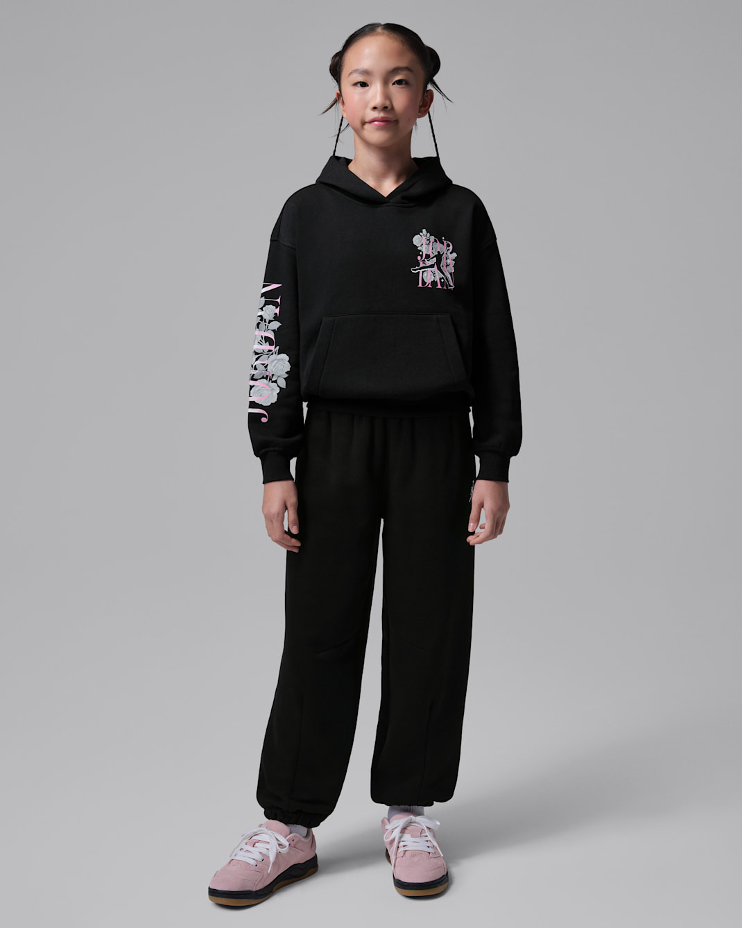 Jordan Big Kids' Jumpman Floral Stack Hoodie