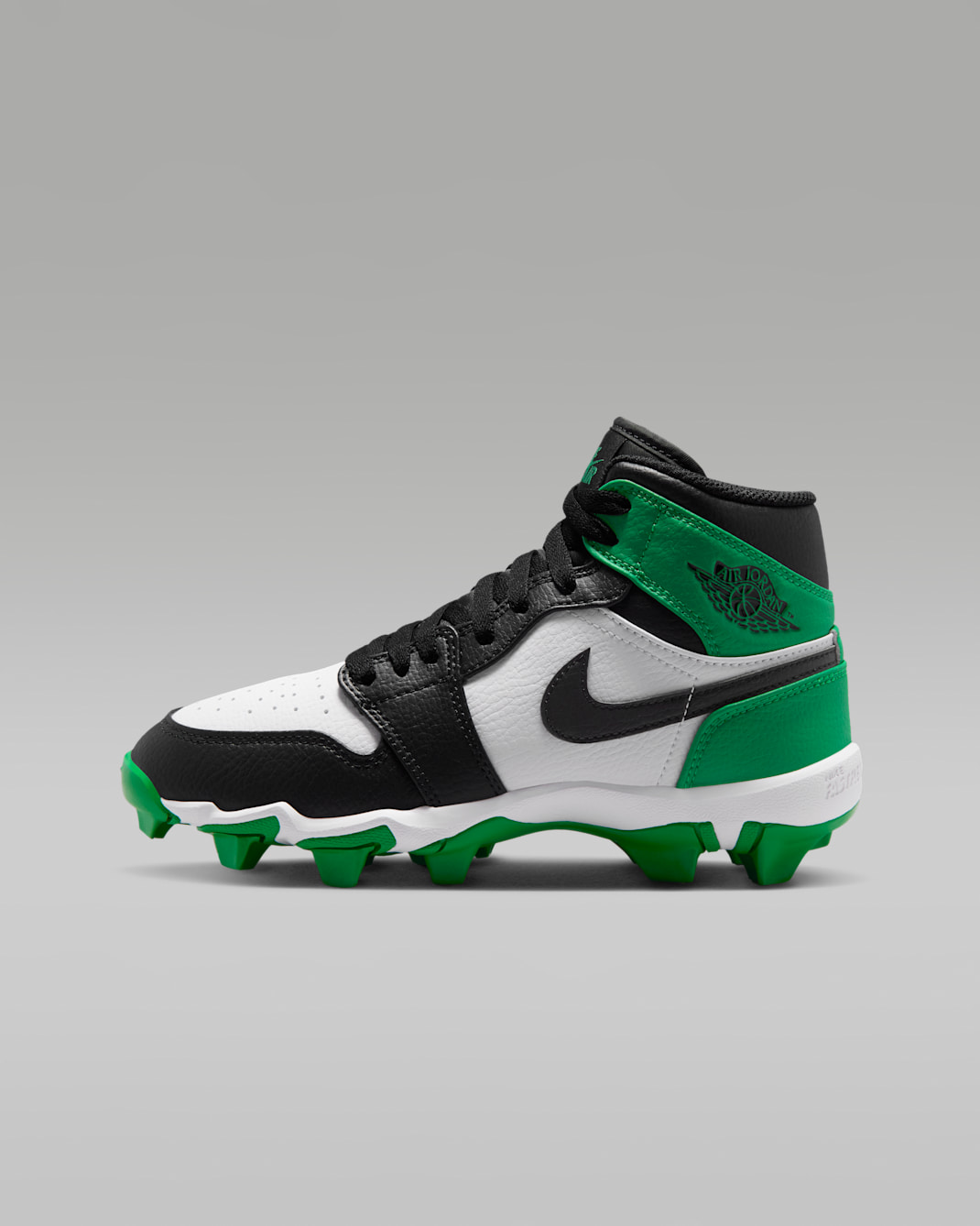 Jordan 1 Mid Younger/Older Kids' Boot - Black/Lucky Green
