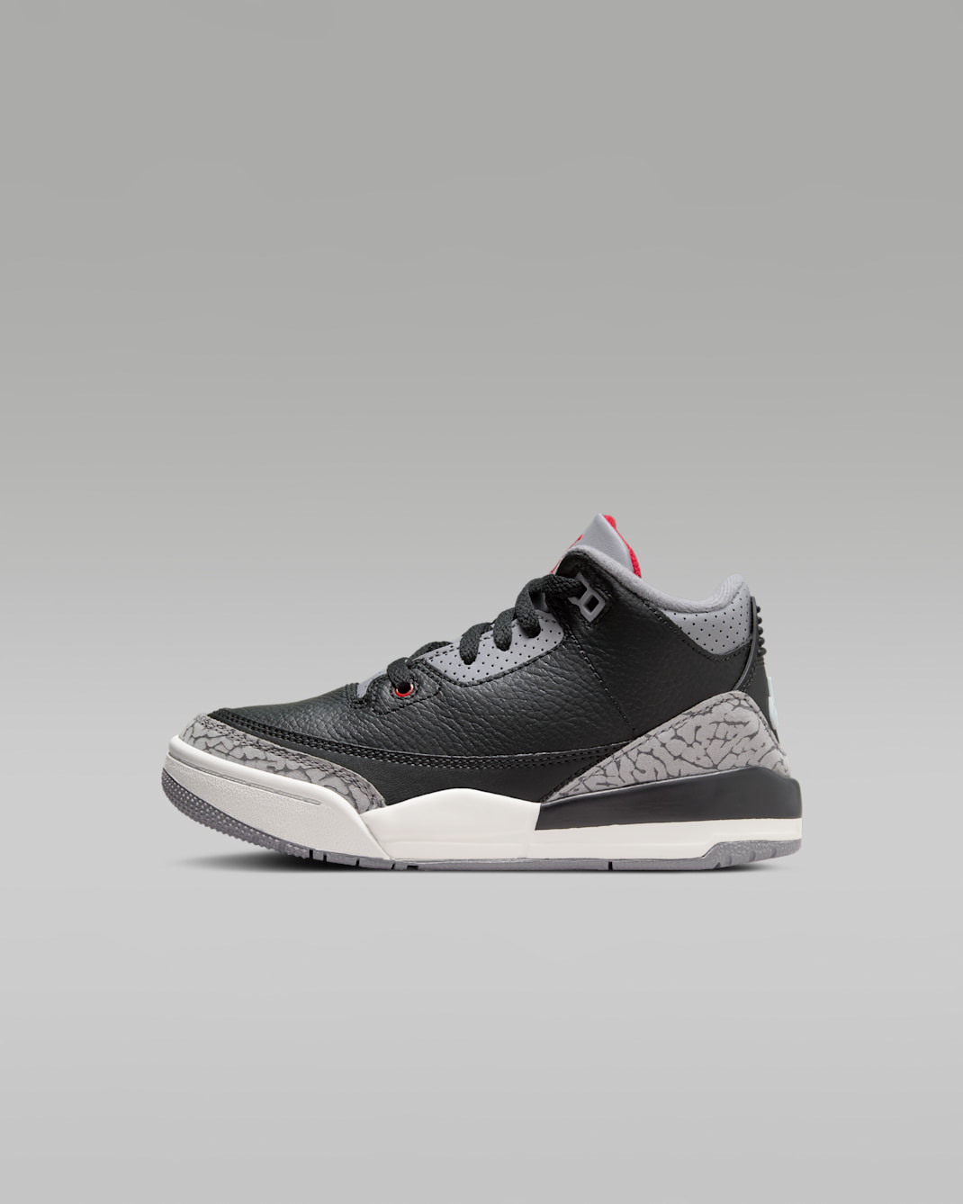 Jordan 3 Retro 'Black Cement' Younger Kids' Shoes - Black/Cement Grey/Summit White/Fire Red