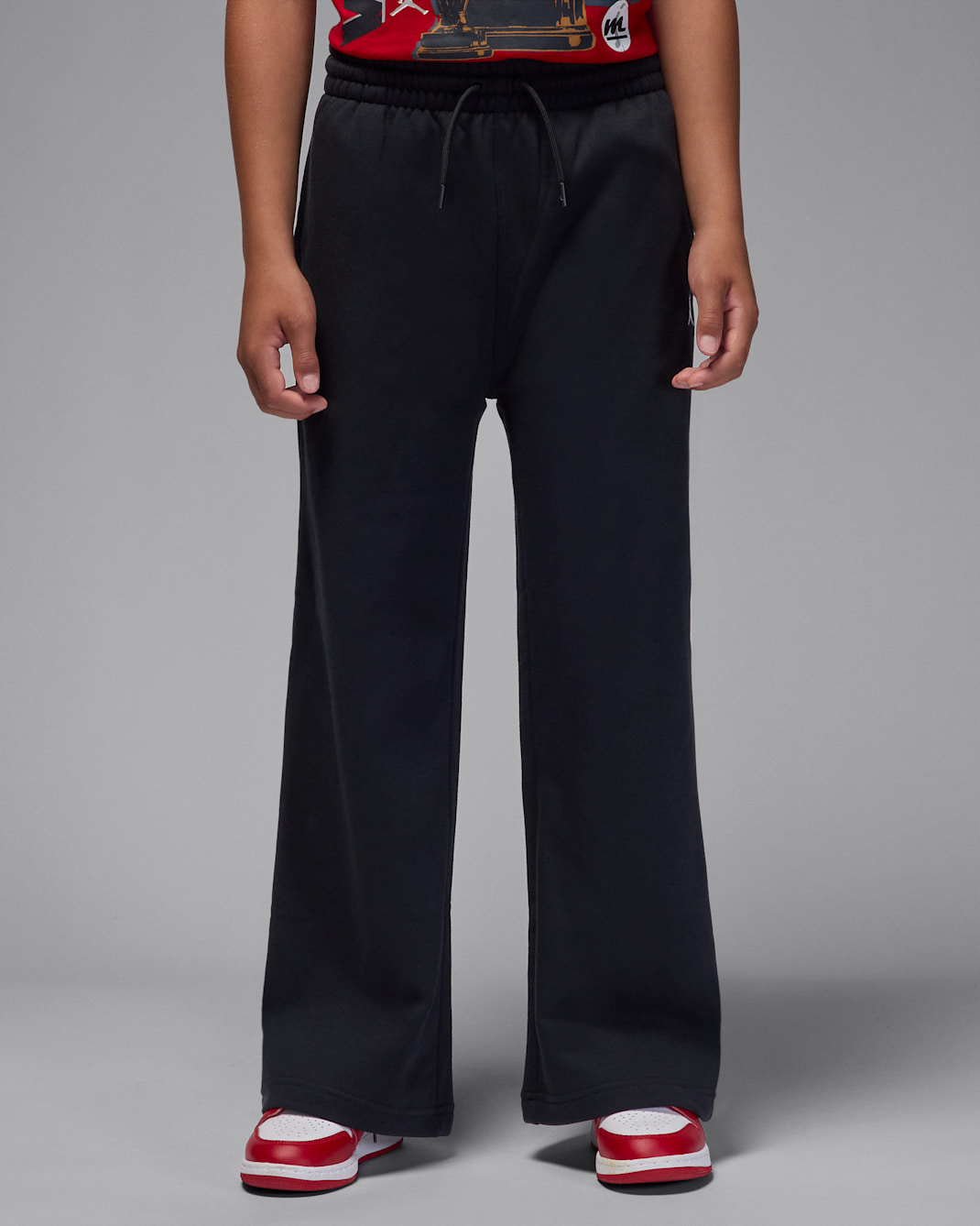 Jordan Brooklyn Essentials Big Kids' Open Fleece Pants - Black