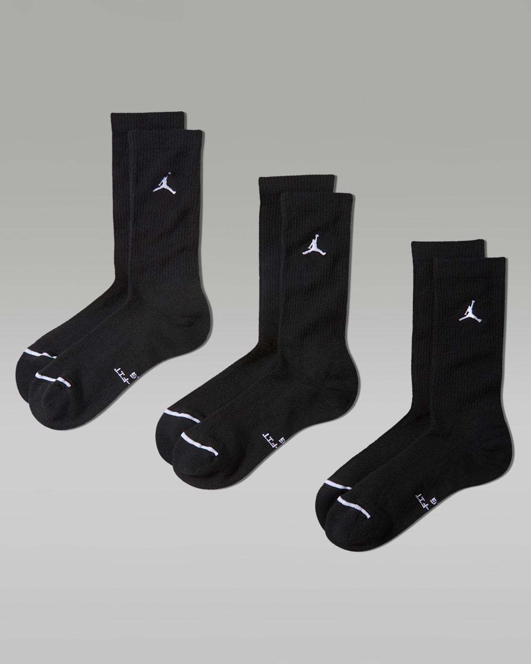 Jordan Everyday Crew Socks (3 Pairs) - Black/White