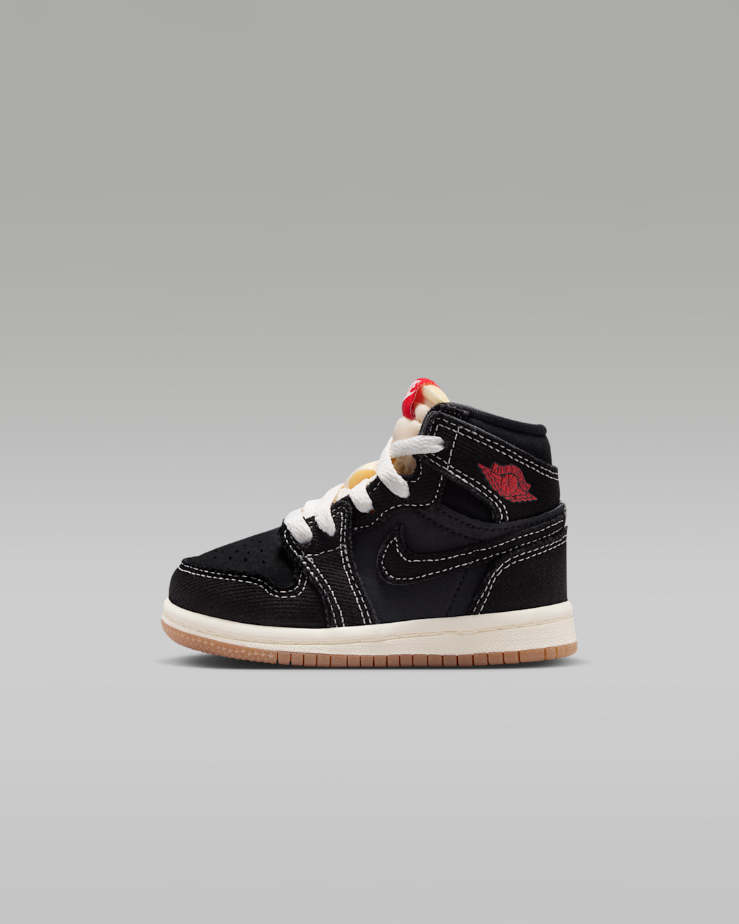 Jordan 1 Retro High OG Baby/Toddler Shoes - Black/Gum Medium Brown/Sail