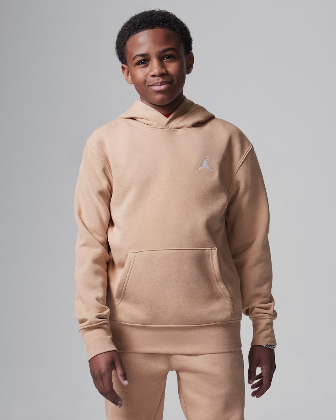 Jordan Big Kids' Brooklyn Fleece Pullover Hoodie - Hemp