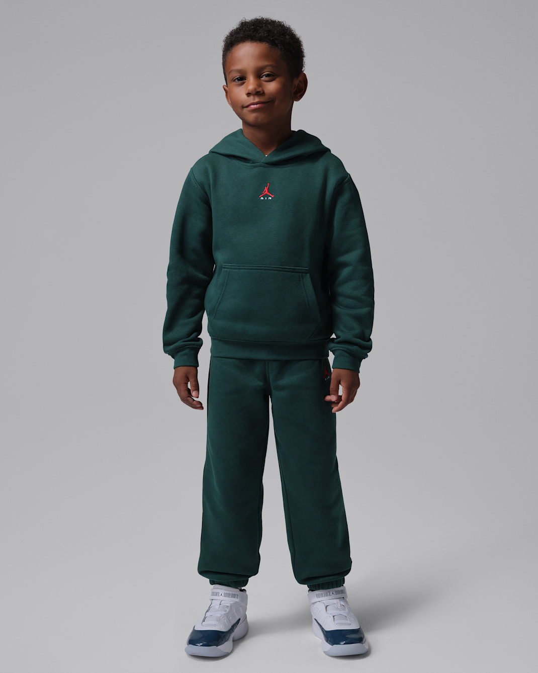Jordan Brooklyn Fleece Little Kids' 2-Piece Pullover Hoodie Set - Midnight Spruce