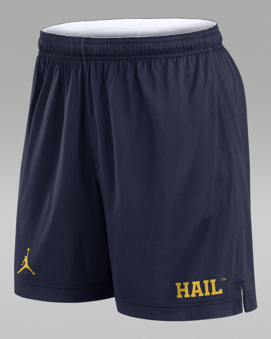 Shorts universitarios marca Jordan Dri-FIT para hombre Michigan Primetime Reversible - Azul marino/Blanco