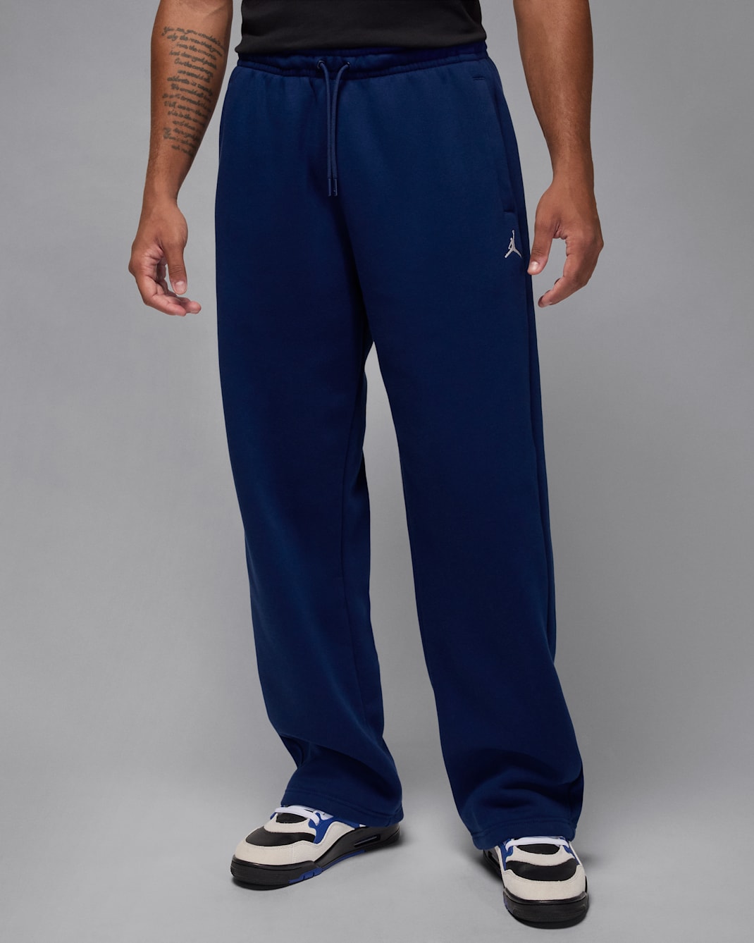 Jordan Brooklyn Fleece Oversize-Hose mit offenem Saum (Herren) - Blue Void/Sail