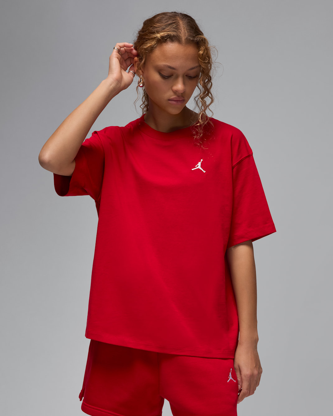 Jordan Essentials Women's Top - Gym Red/White