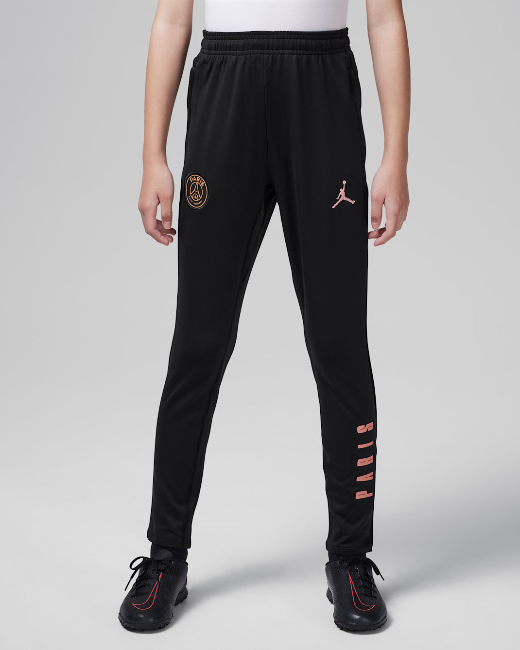 3e pantalon de foot Jordan Dri-FIT Paris Saint-Germain Strike pour ado - Noir/Rust Pink/Rust Pink