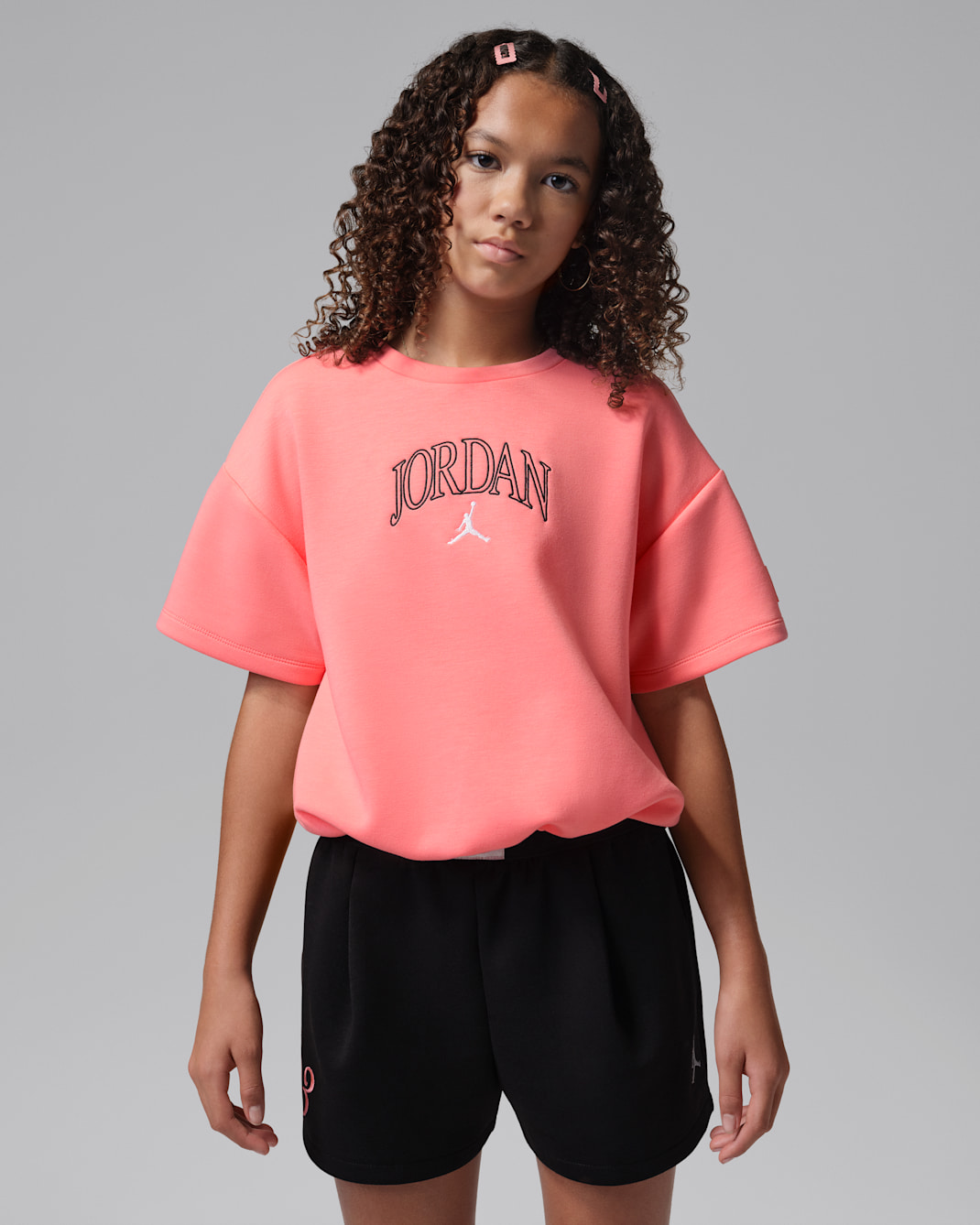 Jordan Big Kids' Flower of Friendship Knit Top - Pink