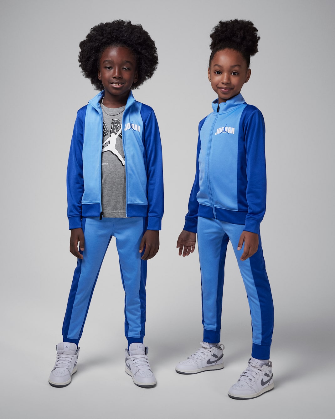 ジョーダン リトルキッズ アーチド ロゴ ツーピース トリコット セットアップ - ゲームロイヤル