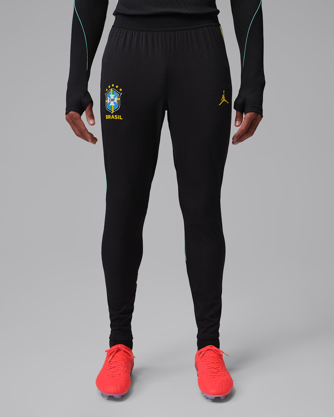 Brazil Strike Elite Men's Jordan Dri-FIT ADV Football Knit Pants - Black/Yellow Pulse/Light Menta/Infrared 23
