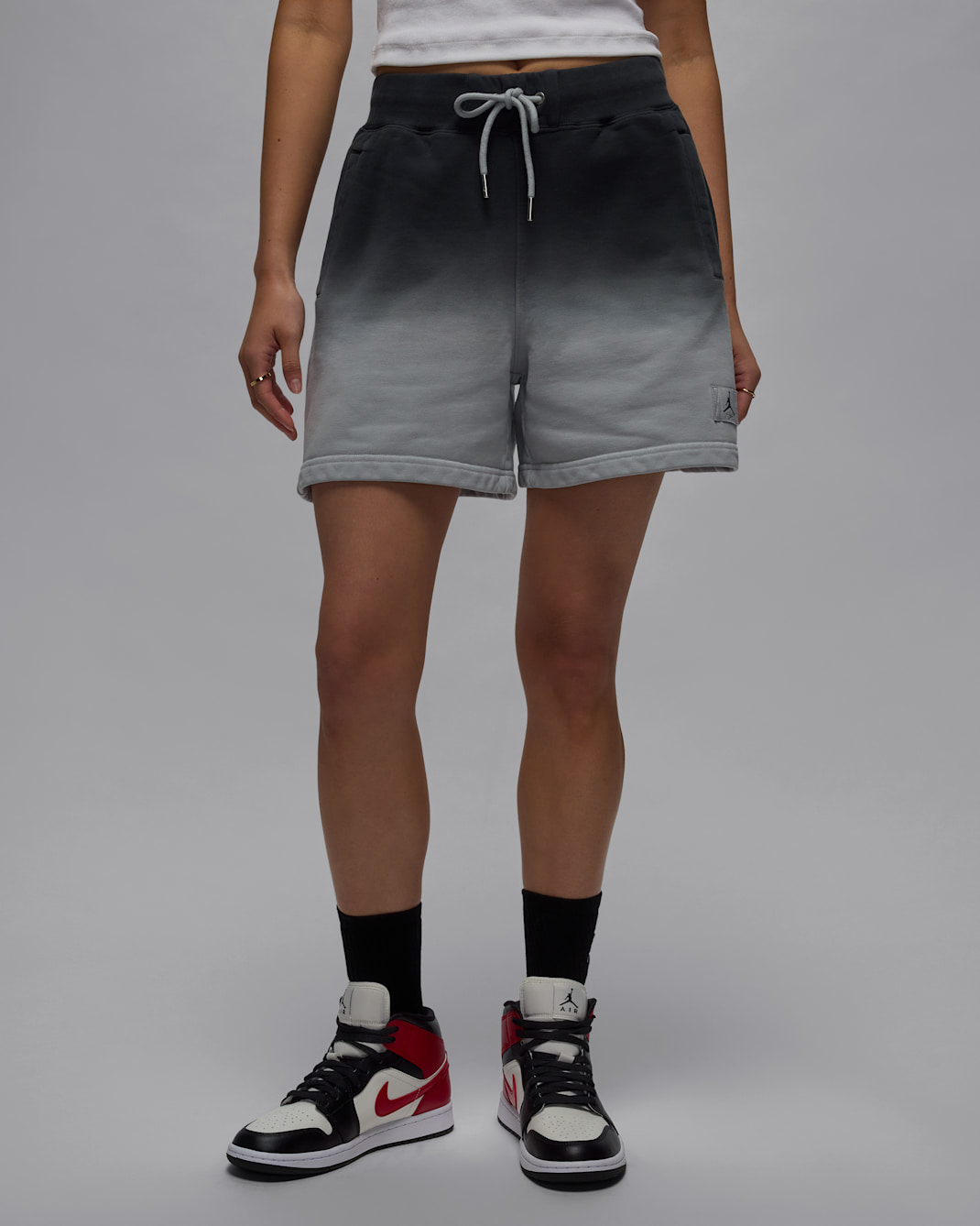 Jordan Flight Fleece Women's French Terry Shorts - Light Smoke Grey