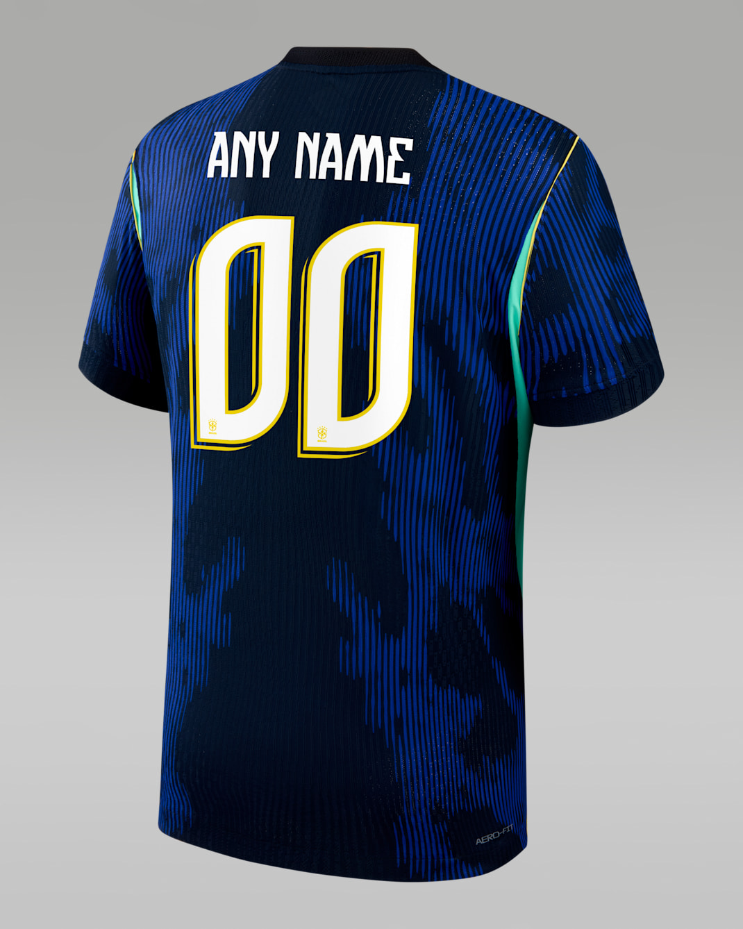 Brazil 2026 Match Away Men's Jordan Aero-FIT Soccer Authentic Custom Jersey By You - Blue