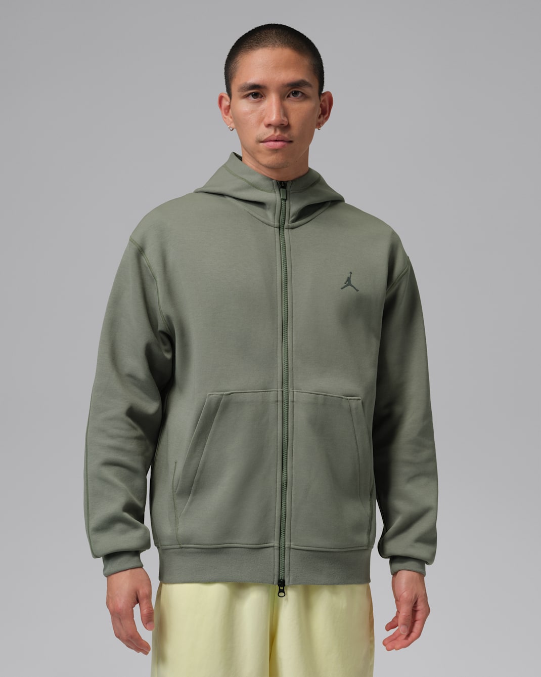 Jordan Sport Hoop Fleece Men's Dri-FIT Full-Zip Hoodie - Vintage Lichen/Dark Shadow