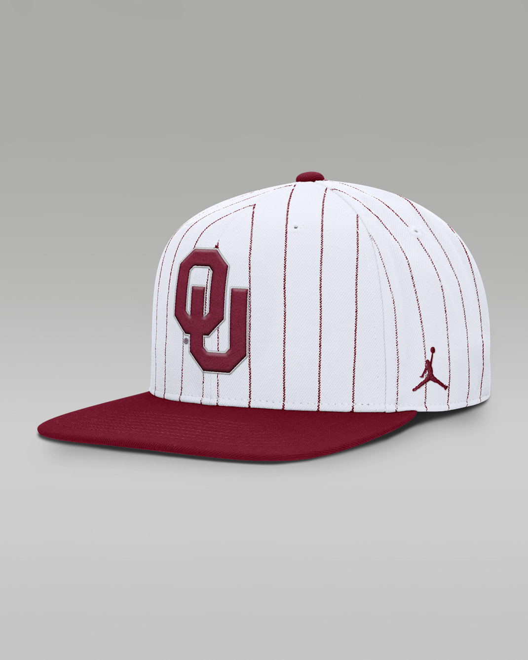 Oklahoma Primetime Pin Stripe 2-Tone Men's Jordan Brand Dri-FIT College Adjustable Hat - White