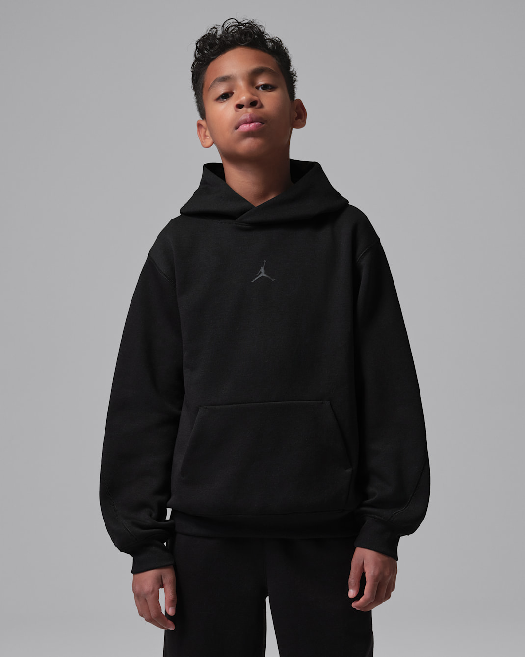 조던 주니어 드라이 핏 코어 스포츠 풀오버 후디 - 블랙