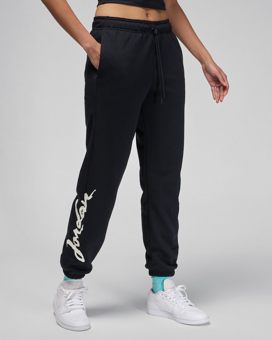 Jordan Brooklyn Fleece Women's Graphic Trousers - Black/Sail